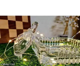 Glass Crystal Tortoise Kachua Feng Shui set for good luck, ideal office showpiece and home decor" (124 characters)