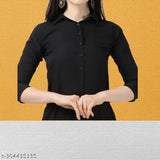 Poly crepe jumpsuit for women and girls, solid black with stylish design, comfortable and versatile for everyday and formal occasions