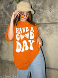 Comfy Fashionista Oversized Loose Fit Printed Tee Tshirt For Women's