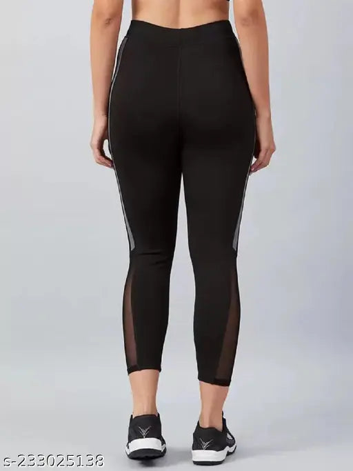 Striped net Lycra track pant for women, best for gym & track wear, classic fit. Sizes: 24, 26, 28, 30, 32, 34, 36, 38, 40, 42, 44 (India)