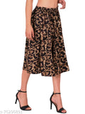 Navy Blue Brown Floral Print Mid Calf Length Women's Skirt Combo, IBPanel polyester, flared design on display