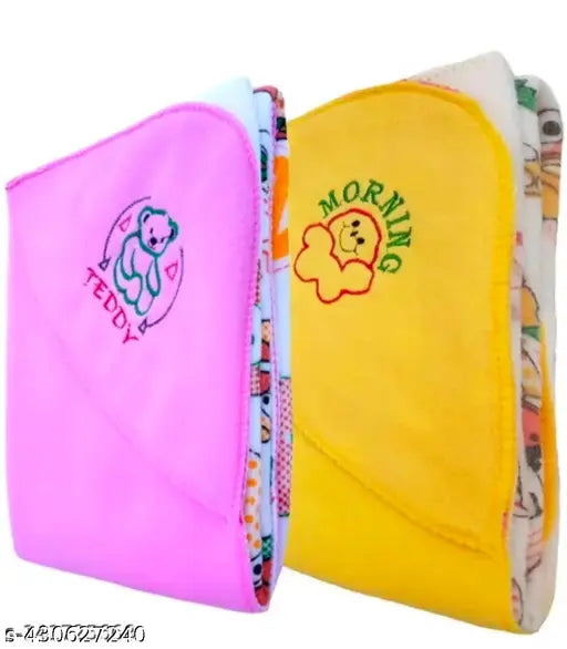 Wool cartoon print baby blanket, ideal for mild winter - One Pics brand, 100 thread count (N1) size 12x10 inches Main image