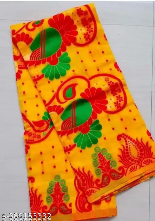 Vichitra Silk New soft jamdani saree with embroidered blouse, Indian traditional attire