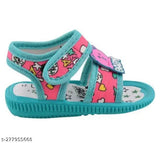 Pink and blue kids' sandals with panda print design, suitable for baby boys and girls