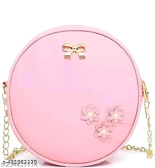 Pink crossbody bag with floral detail