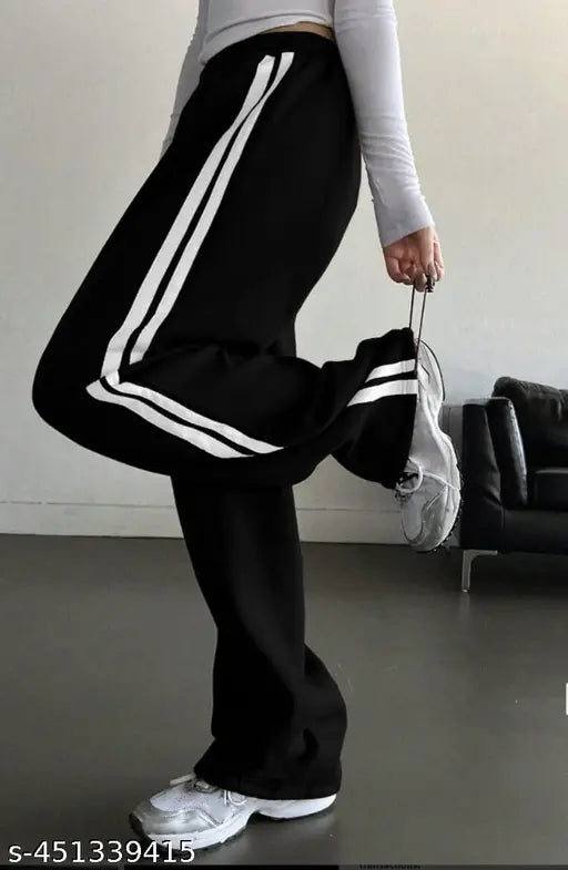 White Patti Black Trouser