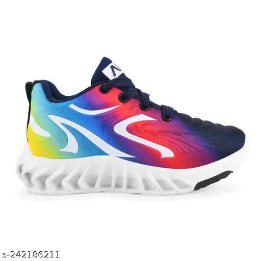 Colorful kids' sneakers with lace-up fronts