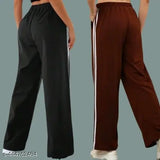White cotton blend women's regular fit lower combo set, featuring two solid white pieces for versatile styling options