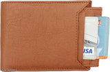 Men's faux leather wallet, 2 compartments, solid pattern, free size for boys, India-made