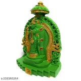Green resin Madurai Meenakshi Amman statue (12cm x 15cm x 4cm), authentic handcrafted Indian god idol for home decor, Vastu-friendly gift for festivals or special occasions