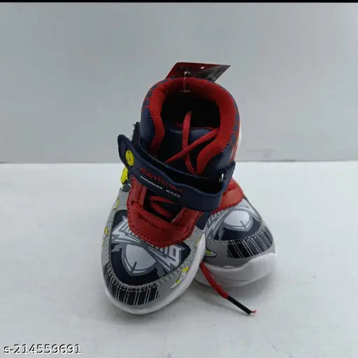 Stylish mesh casual shoes for kids (ages 2.5-5 years), featuring lace-up design and PVC sole, ideal for cozy comfort at home or after long days in office shoes