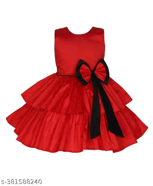 Satin kids casual frock, sleeveless, 3-12 years, Indian origin