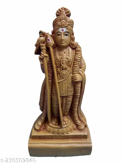 Poly resin Murugan statue for pooja room, office, gifting, home decor - 15cm tall