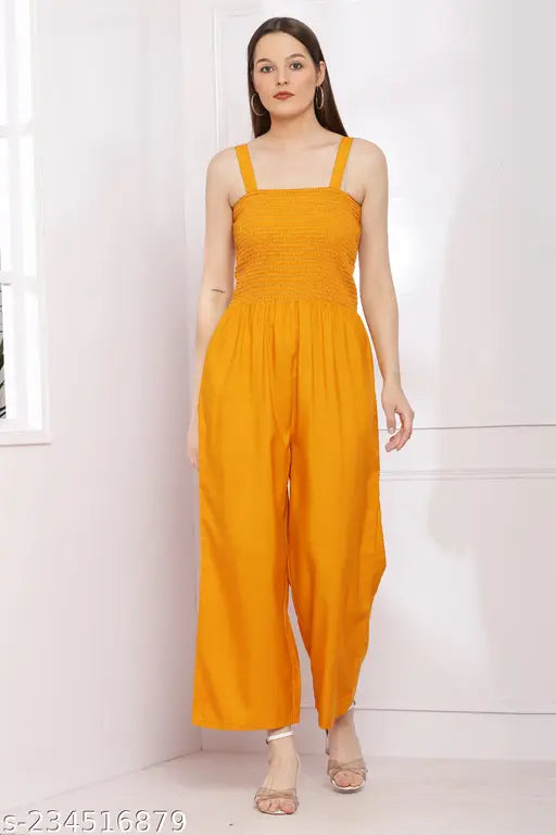 Stylish XXL poly crepe jumpsuit with shrug, Indian-made women's fashion for parties, weddings, events