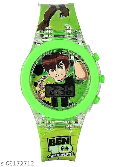 Disco light glowing kids' watch with color change feature, ideal gift for children aged 3-9