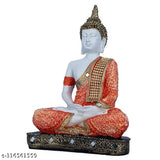 Multi-colored Polyresin Meditating Lord Buddha Statue, 10cm x 17cm x 22cm