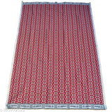 Lightweight, 100% pure cotton Solapur Chaddar, full size 57x87 inches, luxurious ethnic motifs bedsheet for single bed