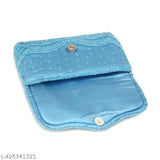 Beaded blue women's clutch purse