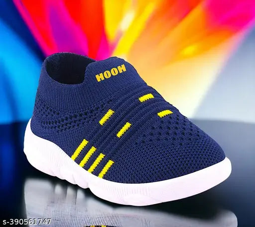 Bacho slipon children's shoes, yellow grey with whistle feature, music notes sound chuchu