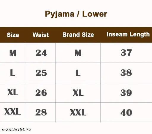 Comfy cotton pyjamas for women, combo of lower and beautiful designs with multi-color options. Size 25 - 34