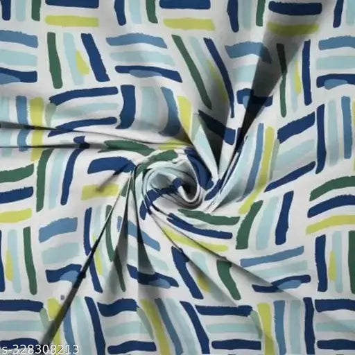White superfine abstract pattern cotton double bedsheet with 2 pillow covers, ideal for summer. Perfect fitting, TerryFox branded