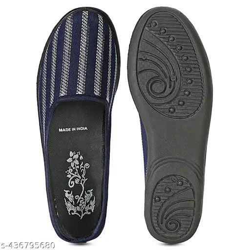Striped canvas ballerinas from AKTS Latest Collection - Comfortable and fashionable footwear for women and girls