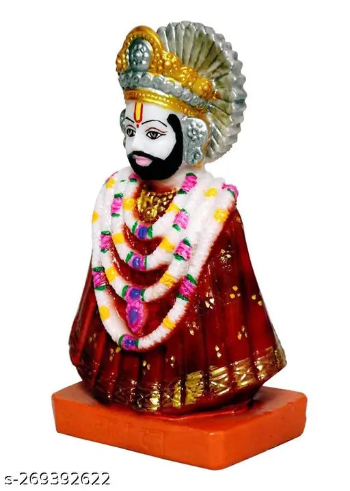 Multicolor marble God Idol Khatu Shyam Murti for spiritual worship, temple home decor