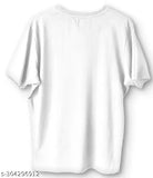 White polyester Demon Slayer printed unisex casual wear round neck half sleeve T-shirt, high quality fabric and printing, comfortable fit for men's and women's, wash resistant up to 60 degrees, suitable for jeans, capri, shorts