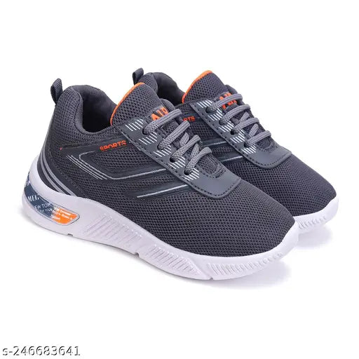 Oricum boys' casual sports sandals, white and blue with orange accents