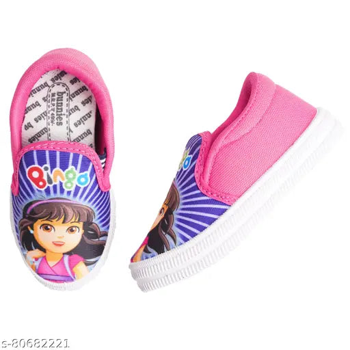 Canvas and PVC printed Bunnies B2 kids' walking casual shoes, size 6 months to 5 years for active play and outdoor adventures