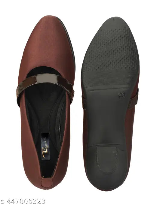 Maroon dress shoe, leather upper with low heel, slip-on style