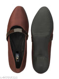 Maroon dress shoe, leather upper with low heel, slip-on style