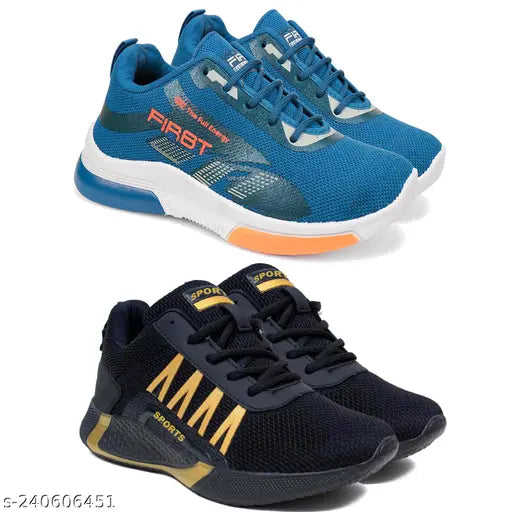 Axter boys shoes, black and blue sport sneakers, two pairs, casual style, suitable for kids' running