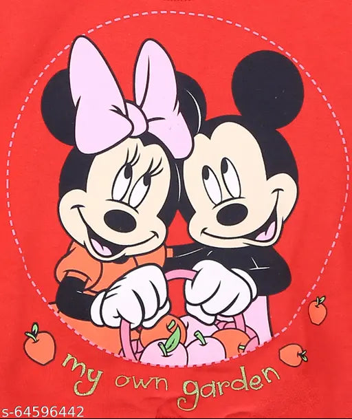 Indian-made Disney Girls Full Sleeve Graphic Print Cotton Sweatshirt, fun graphic print for kids aged 2-3 and 7-8 years