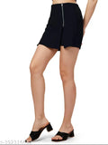 Blue denim shorts with short skirt