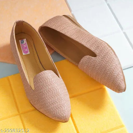 PU women's comfortable flat bellies or ballerinas - embellished, lace-up, trendy casual shoes for daily wear, market wear, and parties. Indian origin