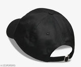 Black cotton baseball cap