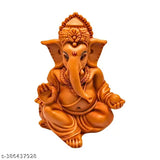 Resin Ganesh idol, Alaukik Latest Design Gaddi Kan Ganesh Car Dashboard figurine (6x5x8 cm), Hindu decorative showpiece for vehicle interiors