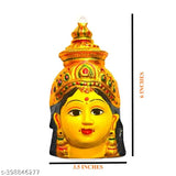Metal god idol, GOWRI FACE, AMMAVARI FACE, MATA FACE, 6 inches size, Indian handcrafted religious statue