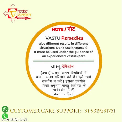 Copper DIGPAL Vastu remedy set with instructions, contains one item