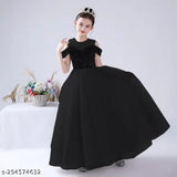 Embellished net short sleeves dress for girls, trendy frocks design, India origin, sizes XS-XXL, age 3-9 years