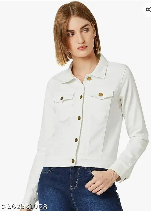 Denim waistcoat for women, solid pattern Urbane Ravishing jacket from India