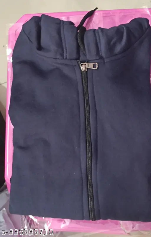 Plus size fleece huddy in solid color, ideal for cold weather, available in XXL & XXXL