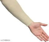 Cotton, trending arm sleeves pack of 3 - stretchable full length sun visors for sports, cycling and tanning protection for both men's & women's