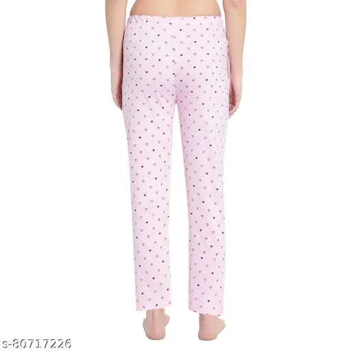 Pink pajamas with white polka dots