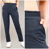 Black Women's Track Pants Combo Pack, 123 pieces, Plus Size PolyCotton blend with soft stretchable feel and coord textured lining. Ideal for yoga, gym, or daily wear. Designed for comfort and style. Available in multiple sizes (26-44). Indian origin product