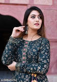 Rayon Fasonika Anarkali Long Kurta, printed combo, long sleeves, round neck, festive wear, Indian origin