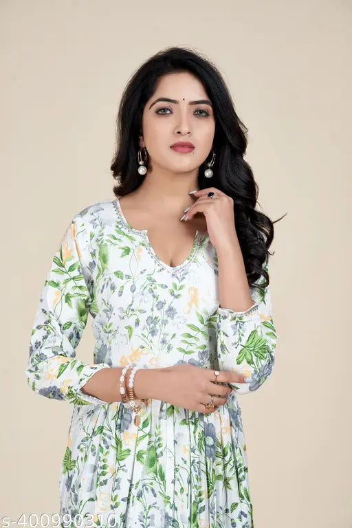Long length pure cotton naira cut kurti with gota patti lace