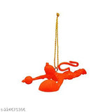 Orange plastic hangable idol with red winged character for car