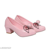 Pink velvet bellrina shoes with gold buckle accents